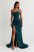 Atena – Vestito Lungo in Satin con Spacco