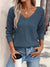 Blusa Donna Elegante Sofia – Maglia Leggera a V con Motivo Traforato
