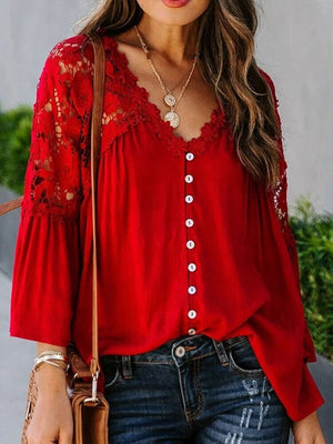 Blusa Donna con Spalle e Schiena in Pizzo