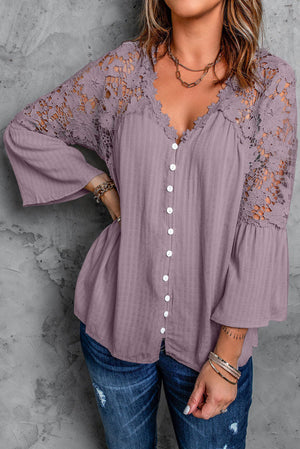 Blusa Donna con Spalle e Schiena in Pizzo