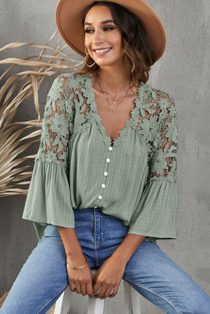 Blusa Donna con Spalle e Schiena in Pizzo