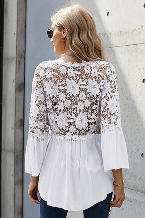Blusa Donna con Spalle e Schiena in Pizzo