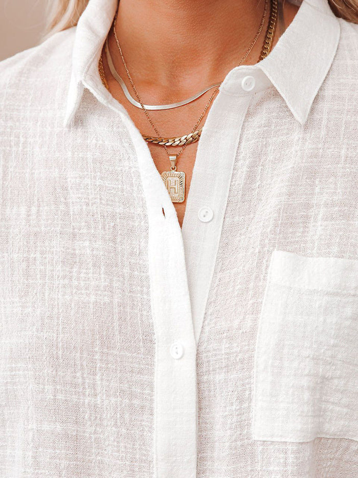 Camicia Donna in Lino a Maniche Corte