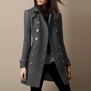 Cappotto Donna Elegante Doppiopetto – Linea Sottile e Stile Classico – Valentina