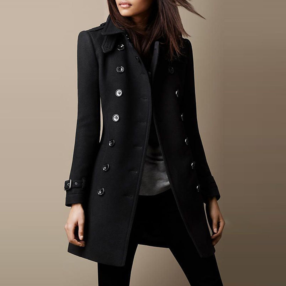 Cappotto Donna Elegante Doppiopetto – Linea Sottile e Stile Classico – Valentina