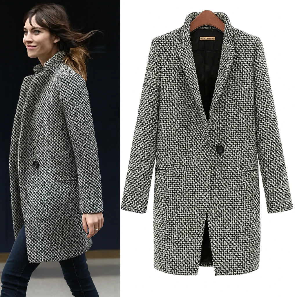 Cappotto Invernale Donna Elegante in Misto Lana – Caldo, Moderno e Versatile – Chiara