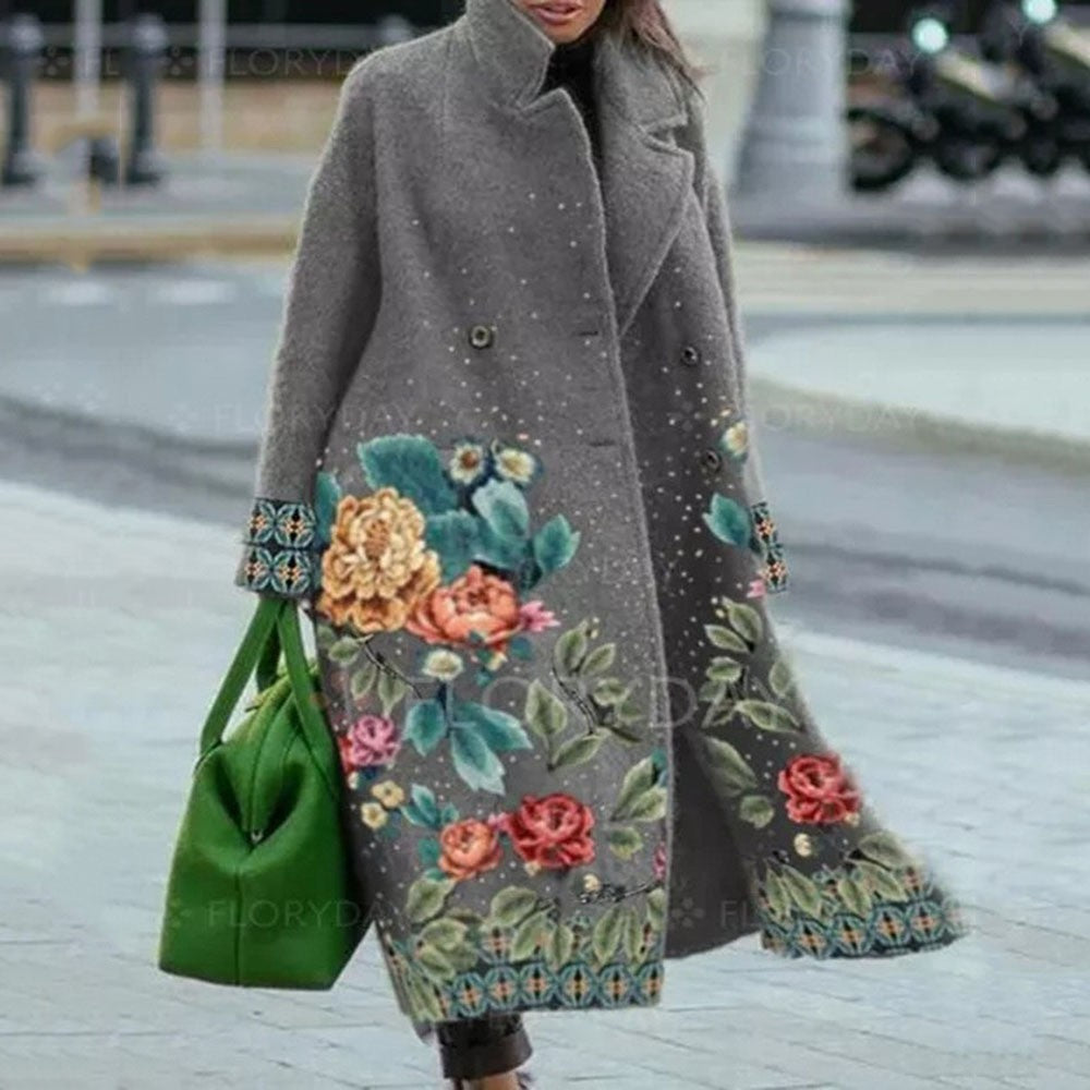 Cappotto Invernale Donna con Stampe Artistiche - Lungo, Caldo e Unico | Vittoria