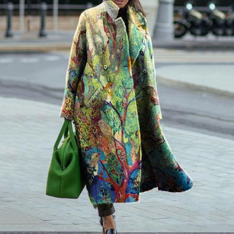 Cappotto Invernale Donna con Stampe Artistiche - Lungo, Caldo e Unico | Vittoria