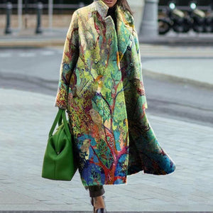 Cappotto Invernale Donna con Stampe Artistiche - Lungo, Caldo e Unico | Vittoria