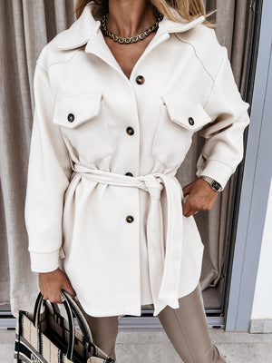 Cappotto Trench Invernale Elegante con Tasche e Cintura – Giulia