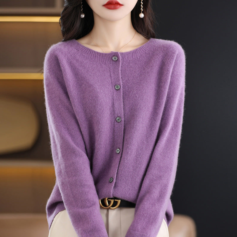 Cardigan Donna Elegante Sofia – Lana e Cashmere Morbido con Bottoni Classici