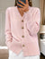 Cardigan Donna Elegante – Maglia Morbida con Bottoni Dorati a Cuore