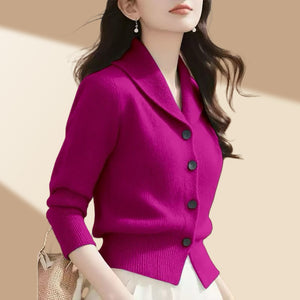 Cardigan Donna Elegante – Morbido, Versatile e con Colletto a Revere
