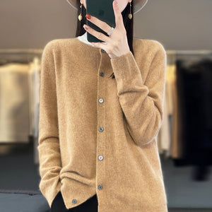 Cardigan Donna Elegante in Lana – Morbido e Termico con Linea Essenziale