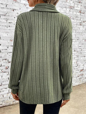 Cardigan Donna Lungo Elegante Valentina – Maglia a Costine Morbida e Aperta Davanti