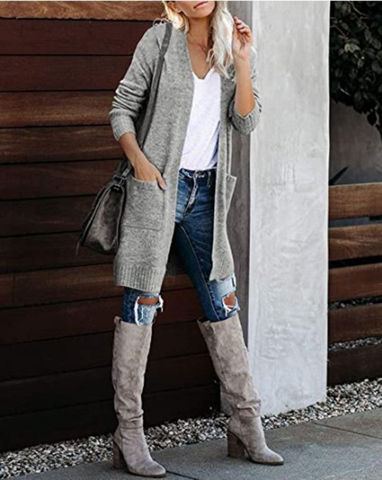 Cardigan Donna Lungo Elegante Evelyn – Morbido, Caldo e Versatile con Tasche