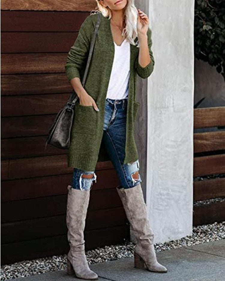 Cardigan Donna Lungo Elegante Evelyn – Morbido, Caldo e Versatile con Tasche