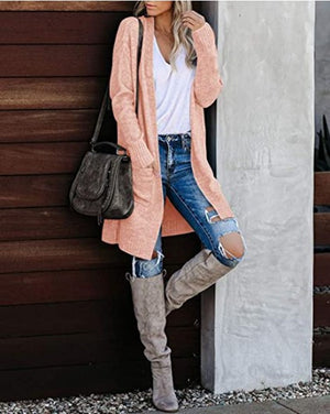 Cardigan Donna Lungo Elegante Evelyn – Morbido, Caldo e Versatile con Tasche