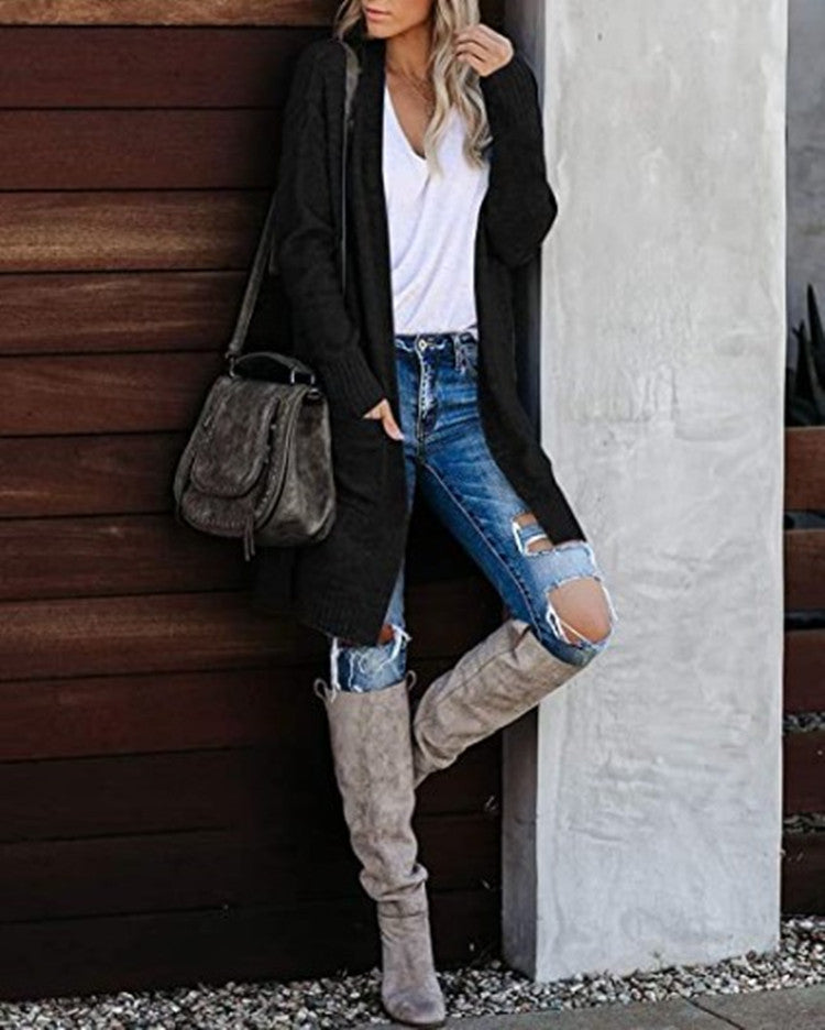 Cardigan Donna Lungo Elegante Evelyn – Morbido, Caldo e Versatile con Tasche