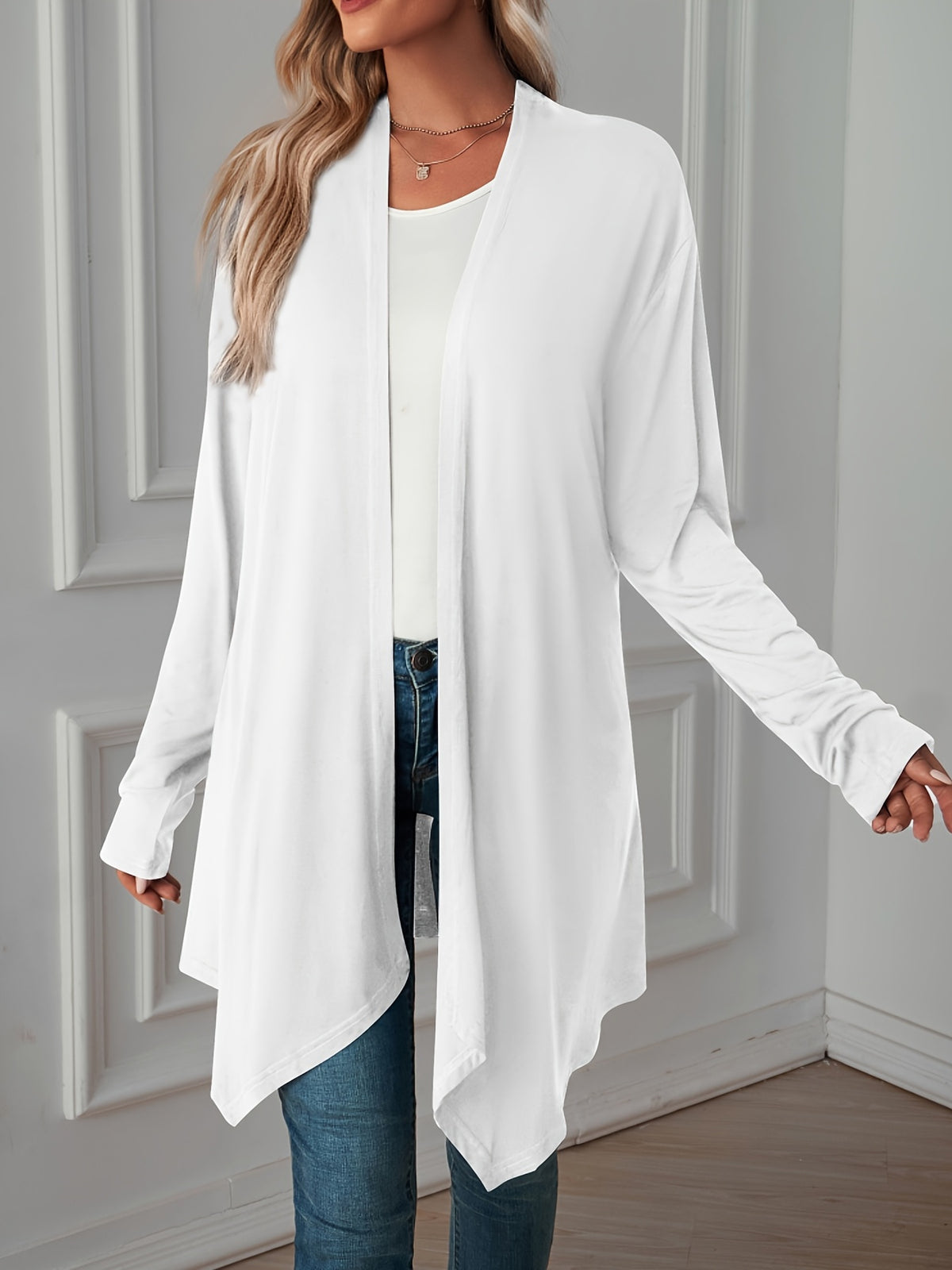 Cardigan Donna Lungo Elegante Elena – Leggero e Fluido per Look Versatili