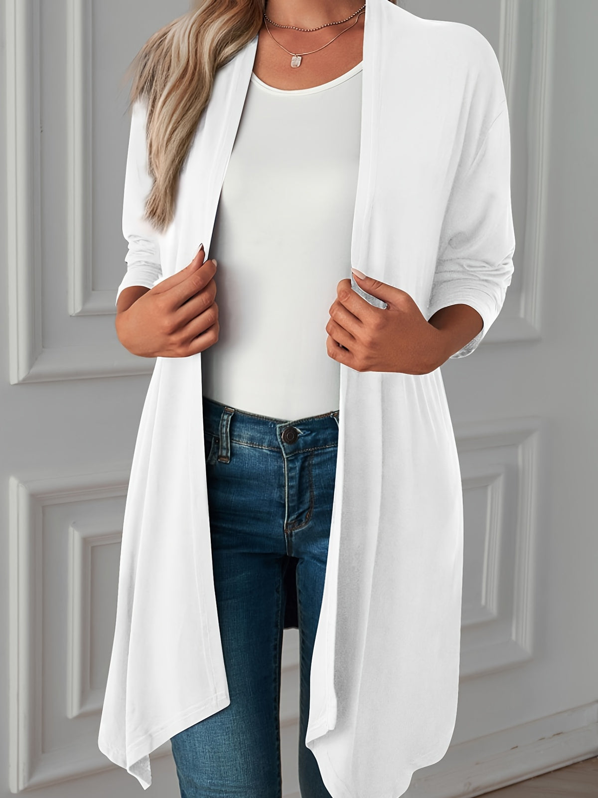 Cardigan Donna Lungo Elegante Elena – Leggero e Fluido per Look Versatili