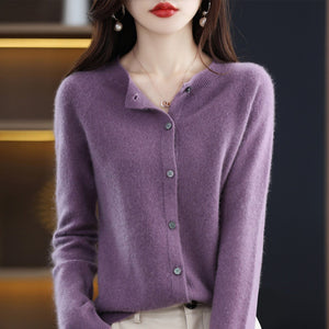 Cardigan Donna in Lana Merino Elegante Sofia – Morbido, Caldo e Leggero