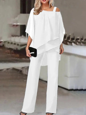 Annie - Completo Elegante con Pantalone e Top Asimmetrico