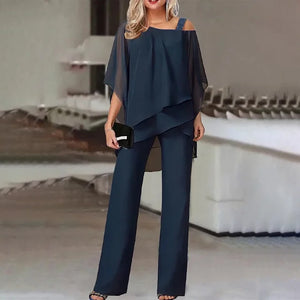 Annie - Completo Elegante con Pantalone e Top Asimmetrico