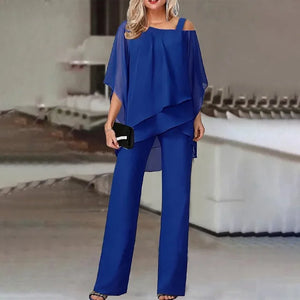 Annie - Completo Elegante con Pantalone e Top Asimmetrico