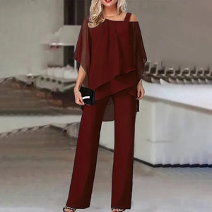 Annie - Completo Elegante con Pantalone e Top Asimmetrico