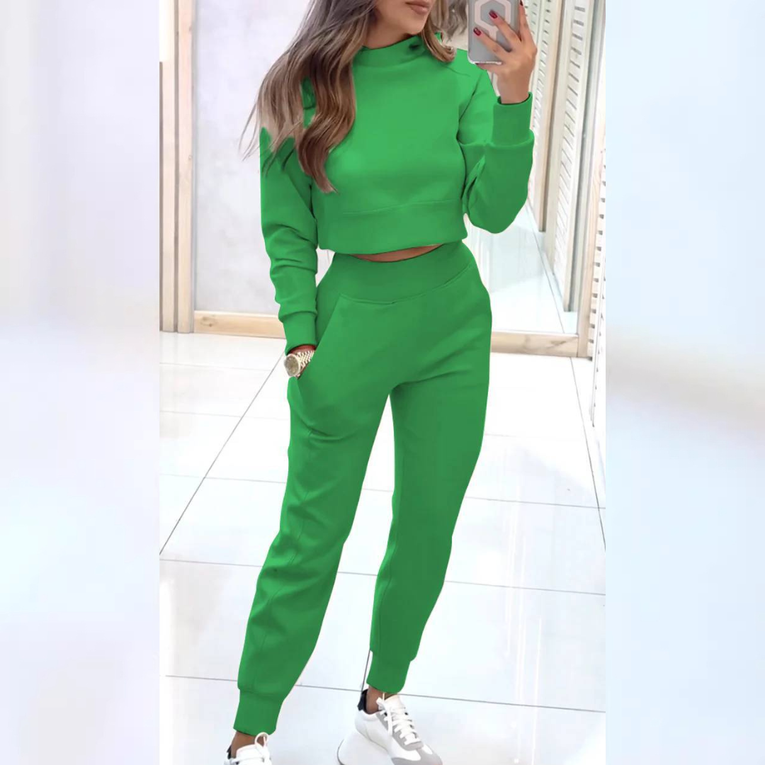 Completo Donna Casual Sportivo con Felpa e Pantaloni Jogger – Serena