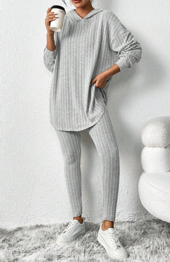 Completo Donna Comodo Casual in Maglia con Felpa Oversize e Leggings – Serena