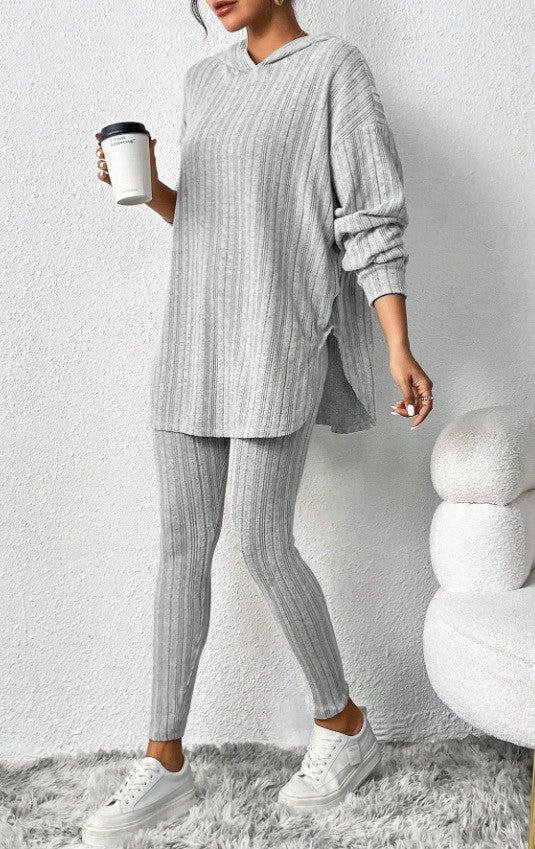 Completo Donna Comodo Casual in Maglia con Felpa Oversize e Leggings – Serena