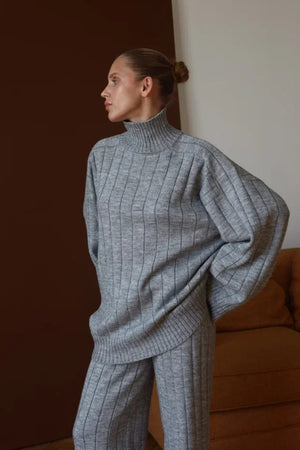 Completo Donna Invernale Elegante con Maglione e Pantaloni – Valentina