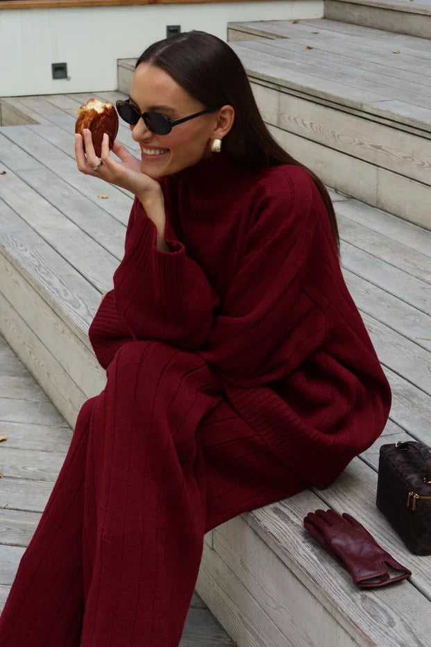 Completo Donna Invernale Elegante con Maglione e Pantaloni – Valentina