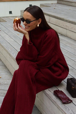 Completo Donna Invernale Elegante con Maglione e Pantaloni – Valentina