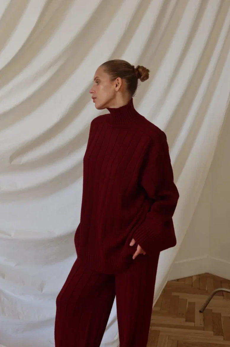 Completo Donna Invernale Elegante con Maglione e Pantaloni – Valentina