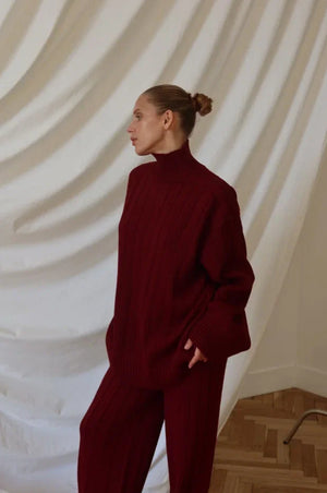 Completo Donna Invernale Elegante con Maglione e Pantaloni – Valentina