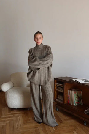 Completo Donna Invernale Elegante con Maglione e Pantaloni – Valentina