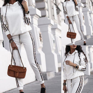 Completo Donna Pullover e Pantaloni con Dettagli Animalier – Stile Casual Chic – Serena