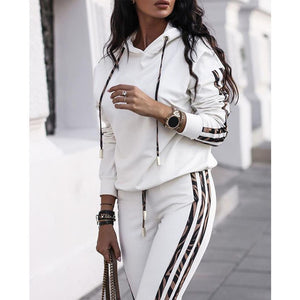 Completo Donna Pullover e Pantaloni con Dettagli Animalier – Stile Casual Chic – Serena