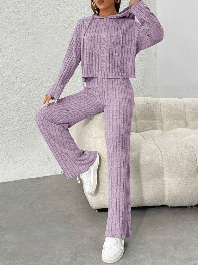 Completo Donna in Maglia con Blusa e Pantaloni Larghi – Emma