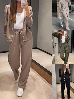 Completo Donna in Maglia con Cardigan e Pantaloni – Eleganza Morbida e Comfort Assoluto – Giulia