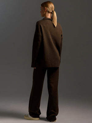 Completo Donna in Maglia con Colletto – Eleganza Minimal e Comfort Premium – Laura