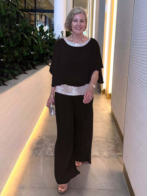 Completo Elegante Donna Cerimonia Raffinato e Fluido per Occasioni Speciali - Leggero e Luminoso – Elisabetta