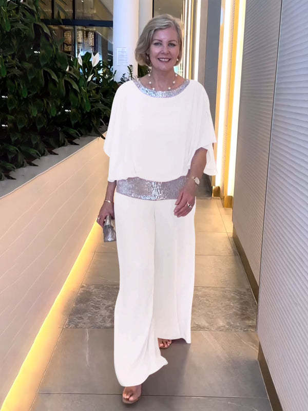 Completo Elegante Donna Cerimonia Raffinato e Fluido per Occasioni Speciali - Leggero e Luminoso – Elisabetta