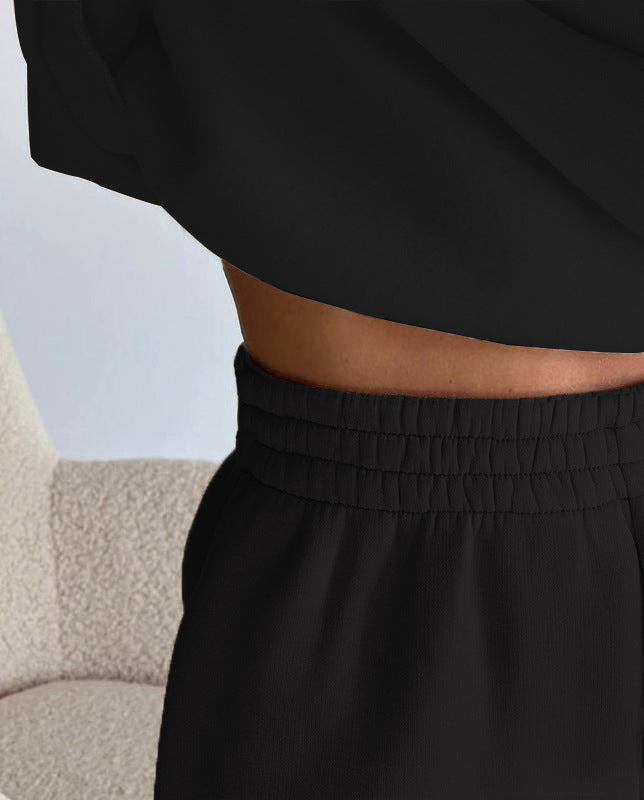 Completo Tuta Donna in Felpa – Collo Alto con Bottoni e Pantalone Jogger – Alessia