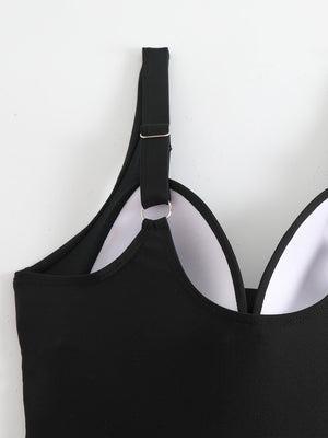 Costume Intero Donna Contenitivo Scollo a Cuore Drappeggiato