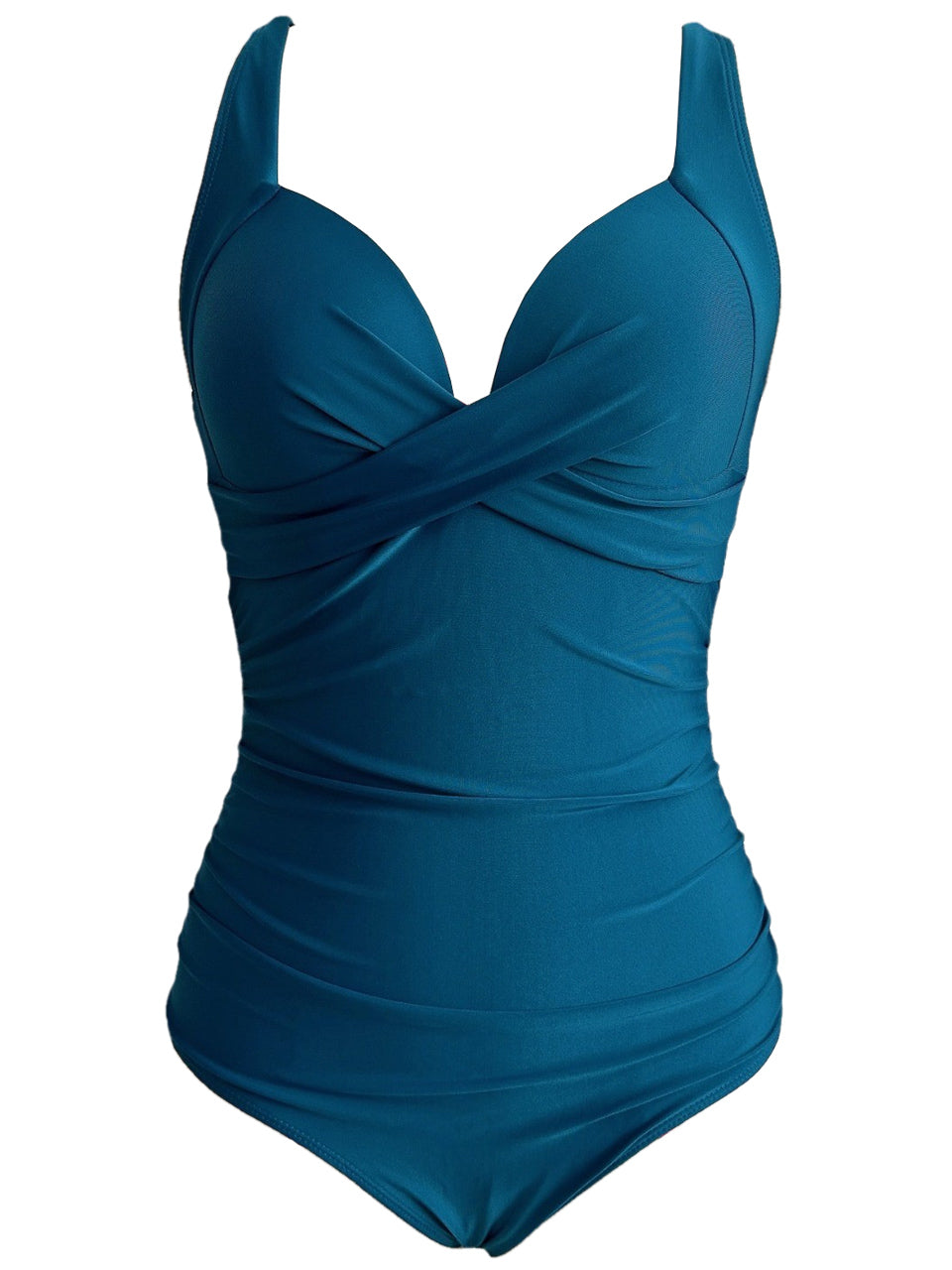 Costume Intero Donna Contenitivo Scollo a Cuore Drappeggiato