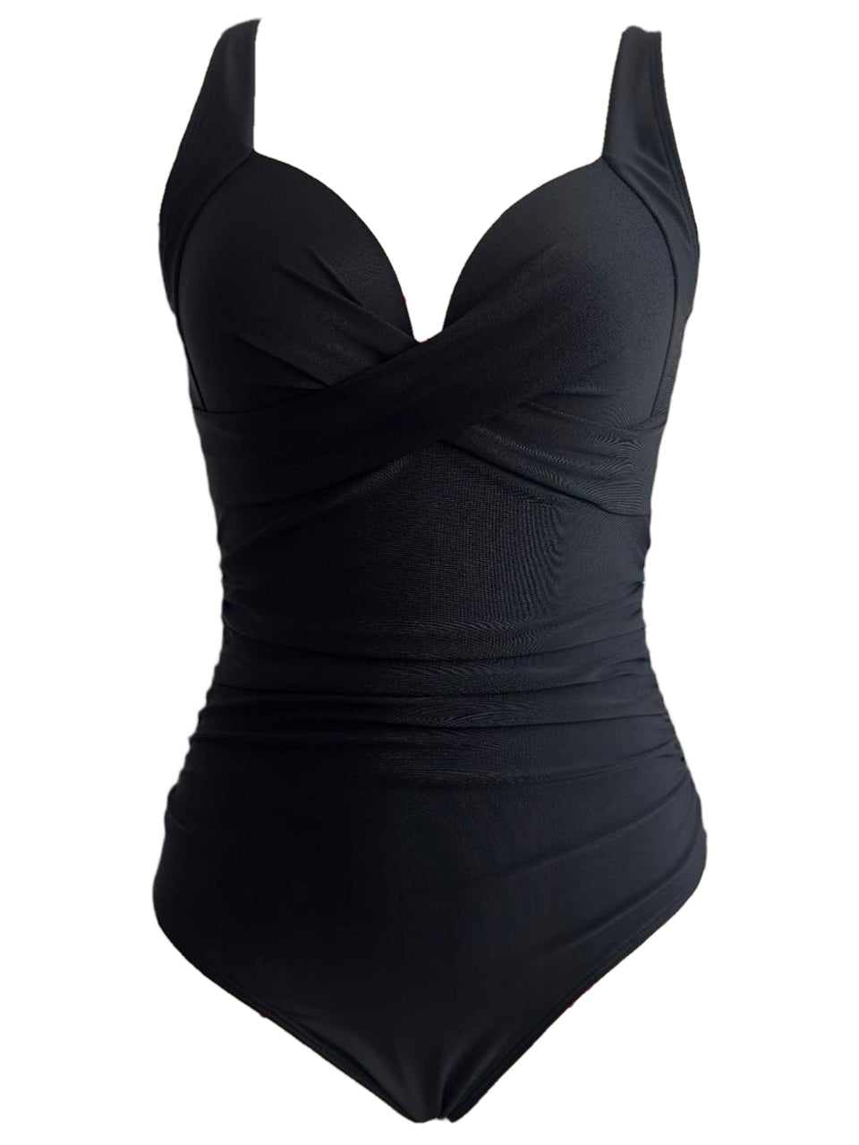 Costume Intero Donna Contenitivo Scollo a Cuore Drappeggiato